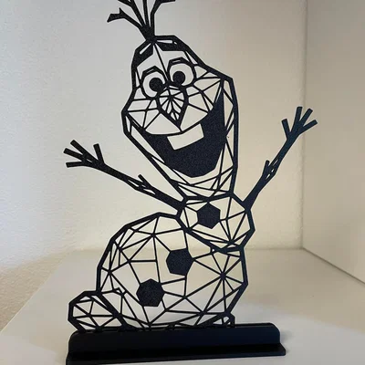 Mô hình Olaf phong cách Low Poly