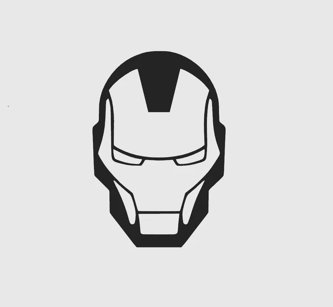 Mô hình trang trí tường đầu Ironman (Wall Art) 2D in 3D cực dễ - Image 1