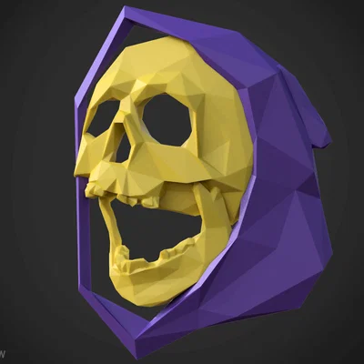 Mô hình đầu lâu Low Poly Skull in 3D độc đáo và cá tính