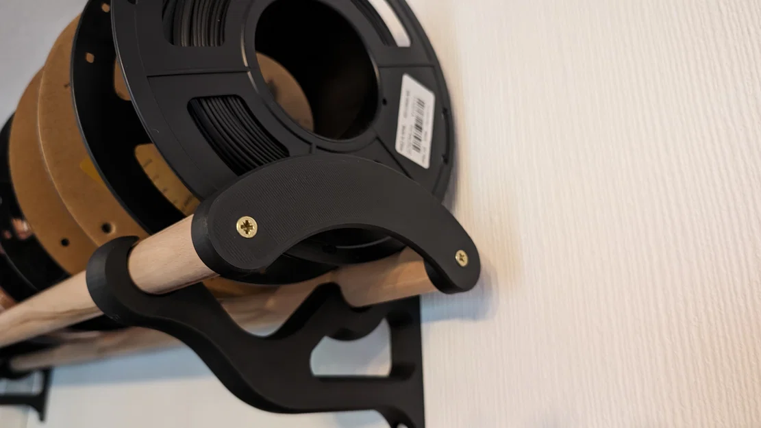 Nắp bịt đầu thanh gỗ 25mm giữ cuộn filament in 3D gọn gàng - Image 1