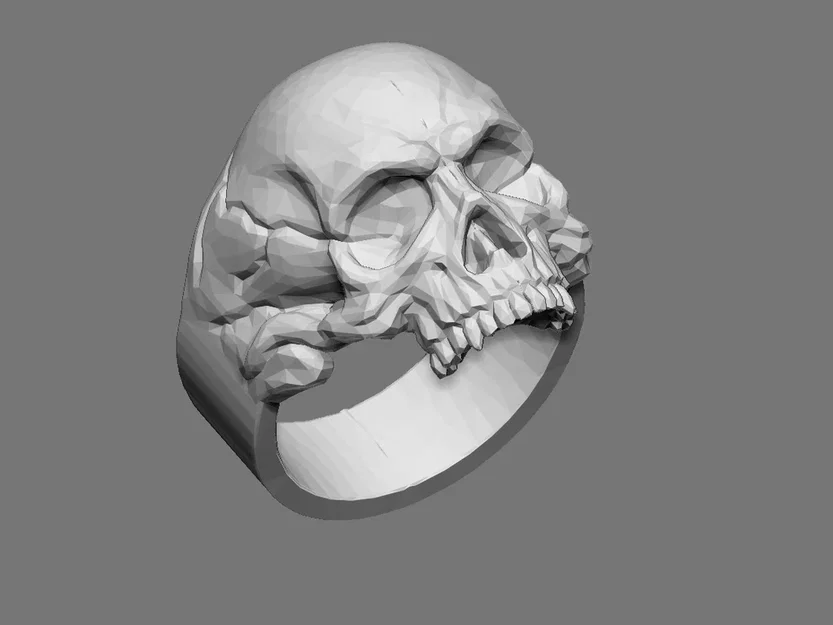 Mẫu nhẫn đầu lâu 3D cá tính - Hướng dẫn in 3D chi tiết - Image 1