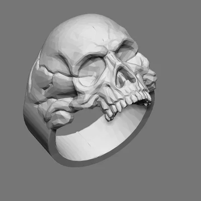 Mẫu nhẫn đầu lâu 3D cá tính - Hướng dẫn in 3D chi tiết