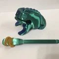 Guiro - Ếch gõ nhịp hoàn chỉnh với support chỉ ở trong miệng - Thumbnail 4