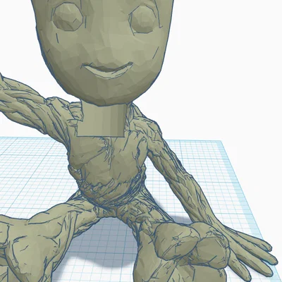 Mô hình tháp đổ xúc xắc Baby Groot ấn tượng cho Board Game