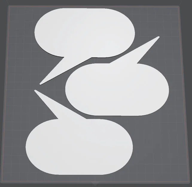 Bộ 3 mô hình bong bóng hội thoại (Speech Bubbles) in 3D sáng tạo - Image 1