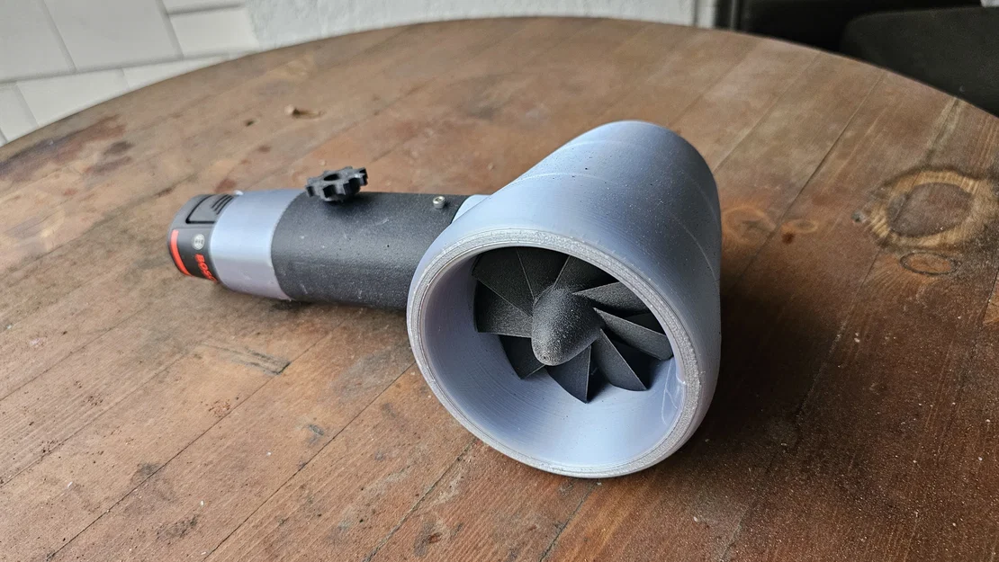 Máy thổi khí dùng pin Bosch 12V cho BBQ tự chế bằng in 3D - Image 2