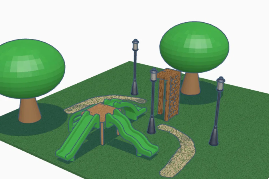 Bộ mô hình sân chơi (Playground set) 3D ấn tượng - Image 1