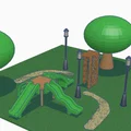 Bộ mô hình sân chơi (Playground set) 3D ấn tượng - Thumbnail 1