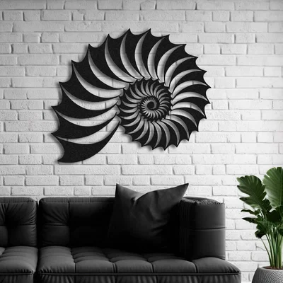 Mẫu in 3D vỏ ốc biển trang trí treo tường độc đáo