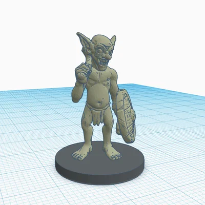 Mô hình Goblin Warrior mini kèm đế