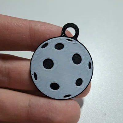 Móc khóa bóng sàn Floorball thiết kế 3D độc đáo