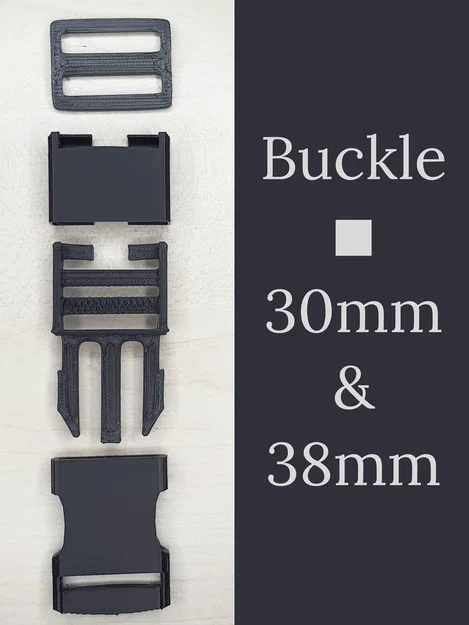 Bộ khóa nhựa 3D 30mm và 38mm cho balo, túi xách (Buckle) - Image 1