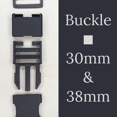 Bộ khóa nhựa 3D 30mm và 38mm cho balo, túi xách (Buckle)