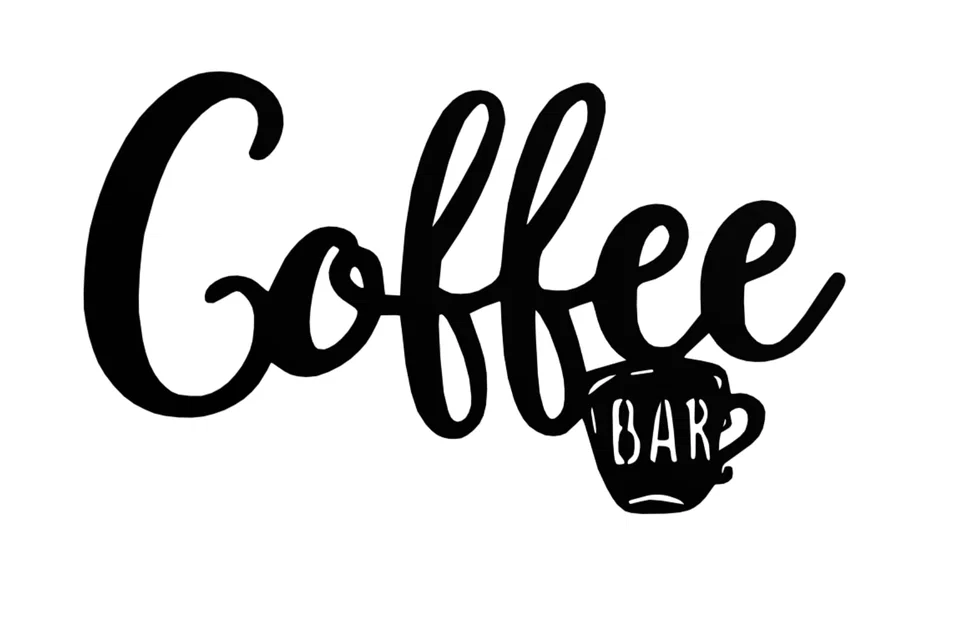 Mẫu trang trí tường Coffee Bar 3D treo tường cực xinh và dễ in - Image 1