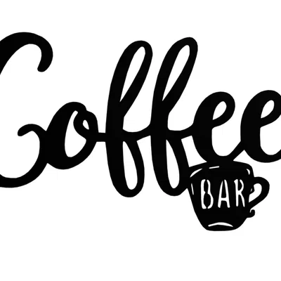 Mẫu trang trí tường Coffee Bar 3D treo tường cực xinh và dễ in