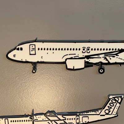 Mô hình trang trí tường máy bay Airbus A320 in 3D đẹp mắt