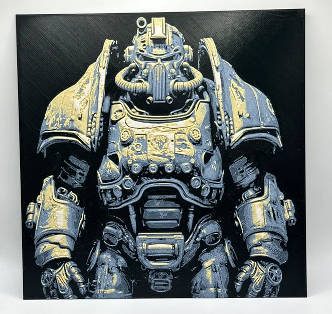 Hueforge Fallout Power Armor - Bản in 4 màu - Image 3