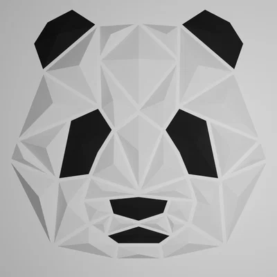 Geometric Panda - Tác phẩm nghệ thuật treo tường 3D
