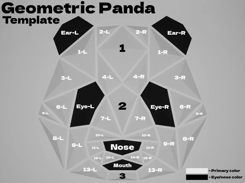 Geometric Panda - Tác phẩm nghệ thuật treo tường 3D - Image 2