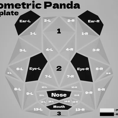 Geometric Panda - Tác phẩm nghệ thuật treo tường 3D