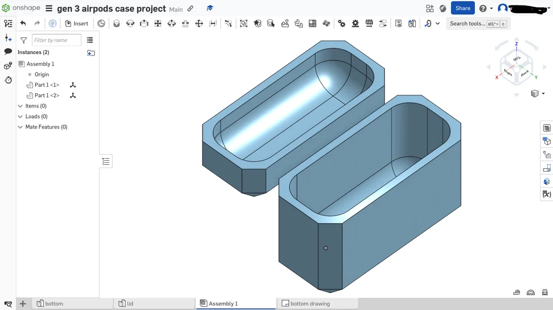 Vỏ bảo vệ AirPods 3 thiết kế bán hiện đại (3D Print Model) - Image 1