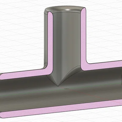 Khớp nối chữ T cho ống dẫn (Parametric)