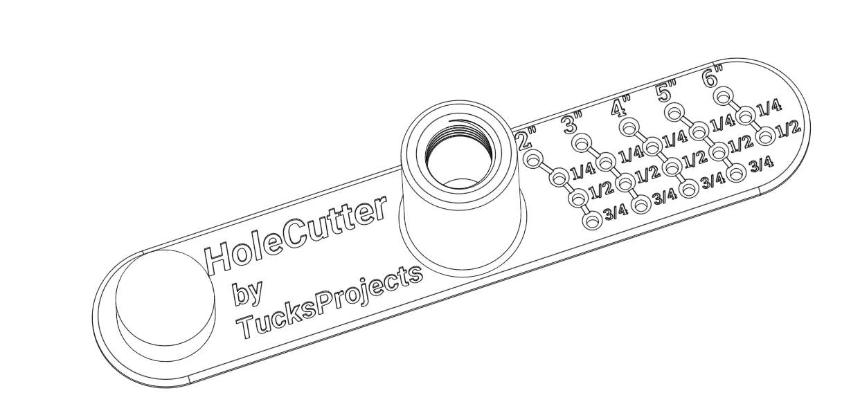 Dụng cụ khoét lỗ (dùng với Dremel) 19 kích thước (hệ Mét + hệ Inch) - Image 3