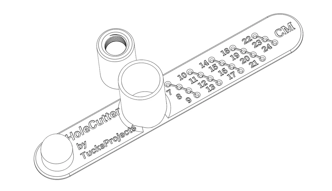 Dụng cụ khoét lỗ (dùng với Dremel) 19 kích thước (hệ Mét + hệ Inch) - Image 4