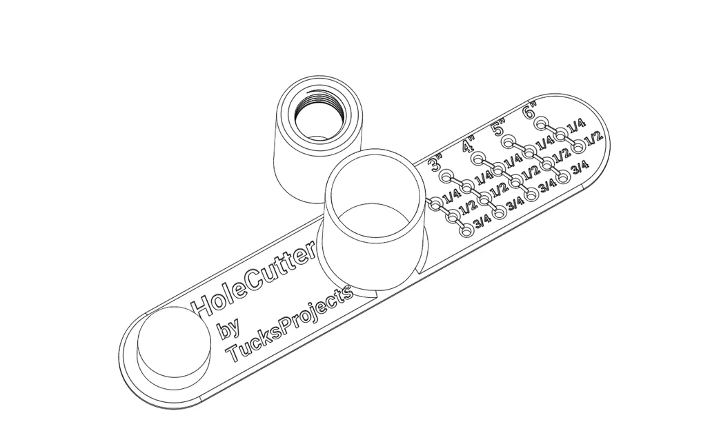 Dụng cụ khoét lỗ (dùng với Dremel) 19 kích thước (hệ Mét + hệ Inch) - Image 5