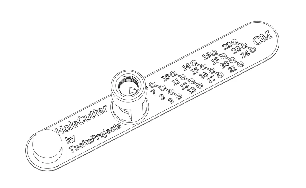 Dụng cụ khoét lỗ (dùng với Dremel) 19 kích thước (hệ Mét + hệ Inch) - Image 6