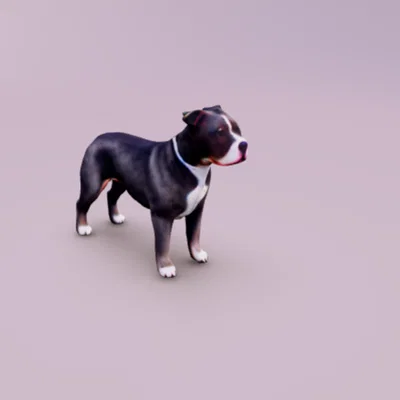 Mô hình chú chó Pitbull 3D: Thiết kế sắc nét, in nhanh chóng