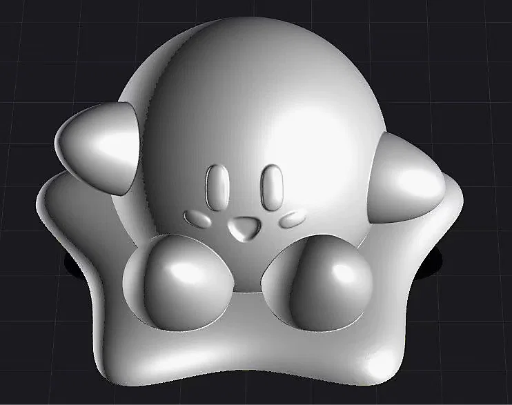 Mô hình trang trí Kirby ngồi trên ngôi sao - File in 3D siêu cute - Image 1