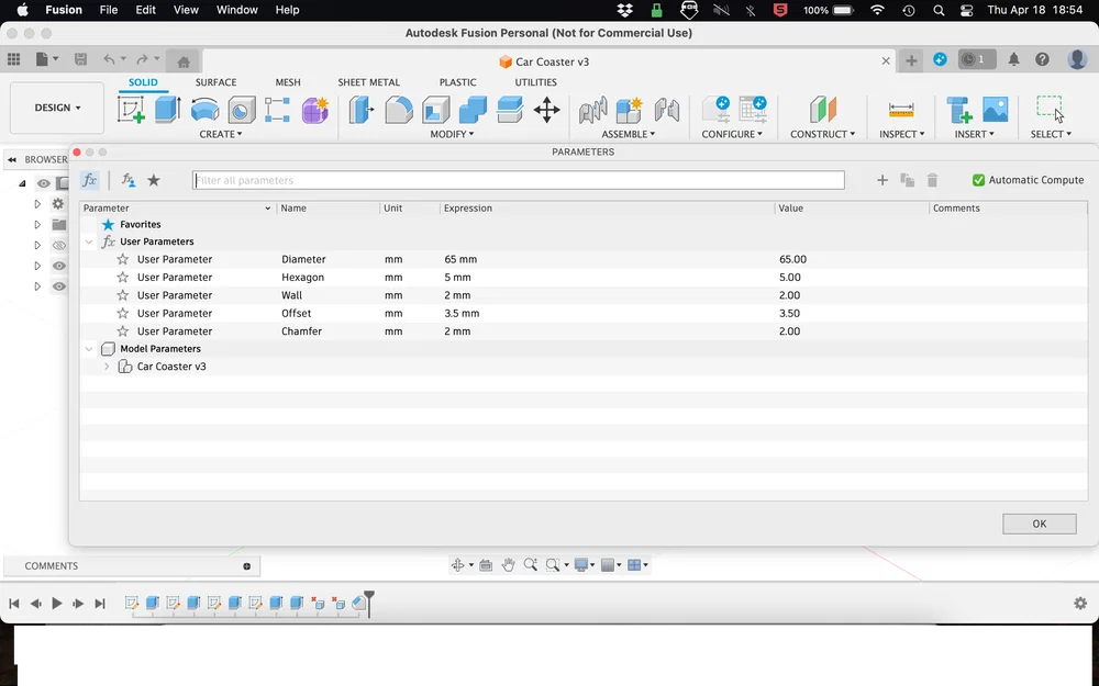 Đế lót ly Parametric cho xe hơi - Image 6