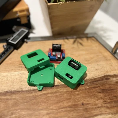 Vỏ case cho board điều khiển motor L298N Dual H-Bridge (snap-fit, low-profile)