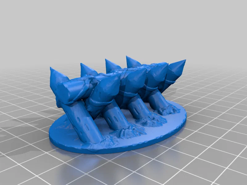 Mô hình 3D Barricade Spikes - Hàng rào chông gai cho sa bàn game - Image 1