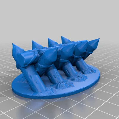 Mô hình 3D Barricade Spikes - Hàng rào chông gai cho sa bàn game