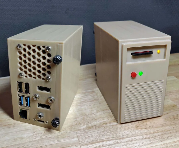 Case Raspberry Pi 4 kiểu tháp desktop retro (Retro tower desktop) - Image 3