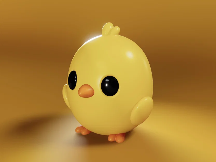 Chirpy the Chick – Mẫu 3D Gà Con Dễ Thương - Image 1