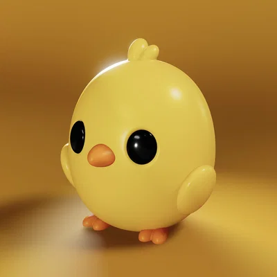 Chirpy the Chick – Mẫu 3D Gà Con Dễ Thương