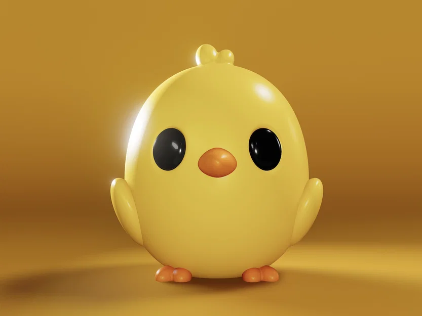 Chirpy the Chick – Mẫu 3D Gà Con Dễ Thương - Image 2