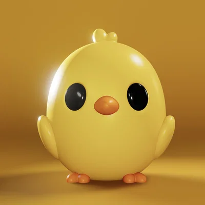 Chirpy the Chick – Mẫu 3D Gà Con Dễ Thương