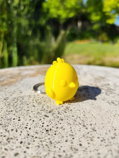 Móc khóa chú gà con 3D Chirpy đáng yêu - Tự in tại nhà - Image 1