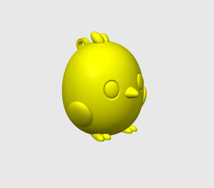 Móc khóa chú gà con 3D Chirpy đáng yêu - Tự in tại nhà - Image 2