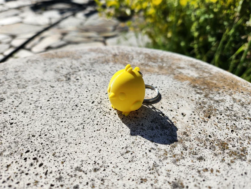 Móc khóa chú gà con 3D Chirpy đáng yêu - Tự in tại nhà - Image 3