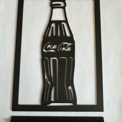 Mô hình trang trí để bàn hình chai Coca Cola nghệ thuật in 3D