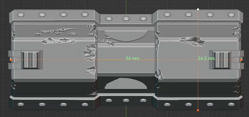 Rào chắn bê tông grimdark dạng scatter terrain cho wargaming (Warhammer 40k) - Image 2