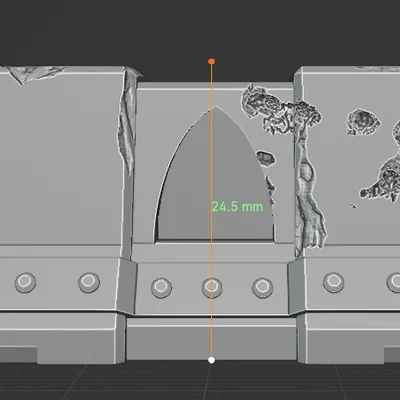 Rào chắn bê tông grimdark dạng scatter terrain cho wargaming (Warhammer 40k)