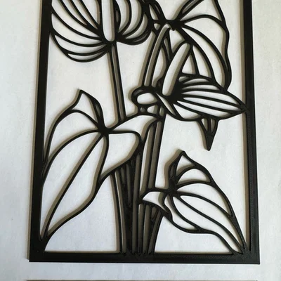 Mẫu trang trí 3D hoa Anthurium (Hồng Môn) tinh tế cho không gian sống