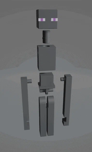 Mô hình Enderman Minecraft 3D cử động linh hoạt (Dễ in) - Image 7