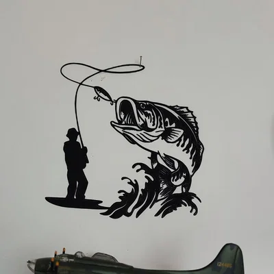 Mô hình trang trí tường chủ đề câu cá (Fishing_2) cho không gian sống